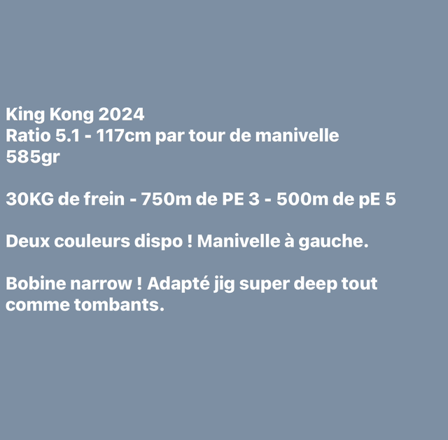Moulinet KING KONG 2024 (BLACK GOLD / PINK VIOLET)