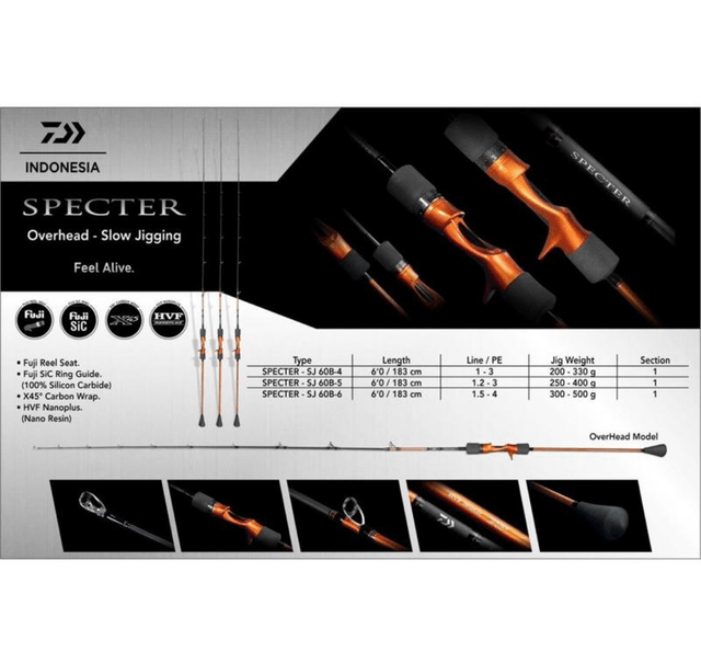 Canne Daiwa Specter Slow Jig 1m83 B4/B5/B6 
