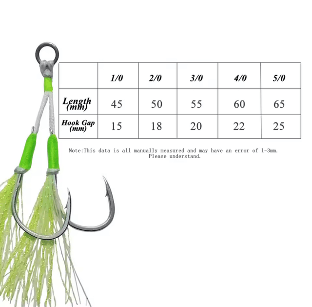 Assist Hook Cable Inox Phospho Atsuim 1/0-5/0