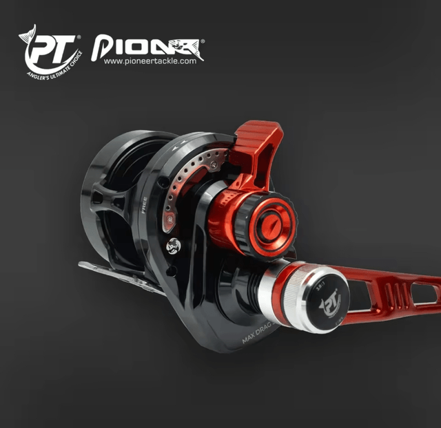 Moulinet Pioneer INFINIA XE 1 or 2 SPEED LEFT HANDLE (frein 30kg / 550m pE-2) 