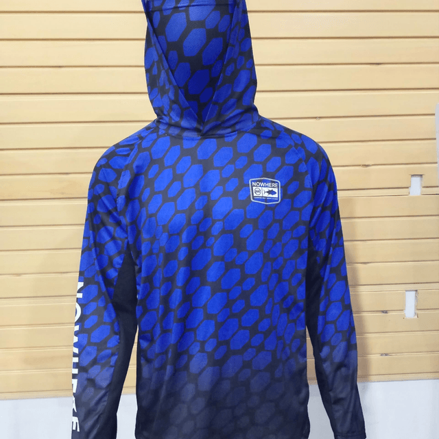 TSHIRT UPF 50+ NOWHERE FISHING BLUE SCALES Longsleeve 