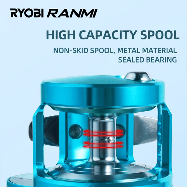 Moulinet Casting Overhead Ryobi RANMI JIGGER BT 50L (Manivelle à Gauche)