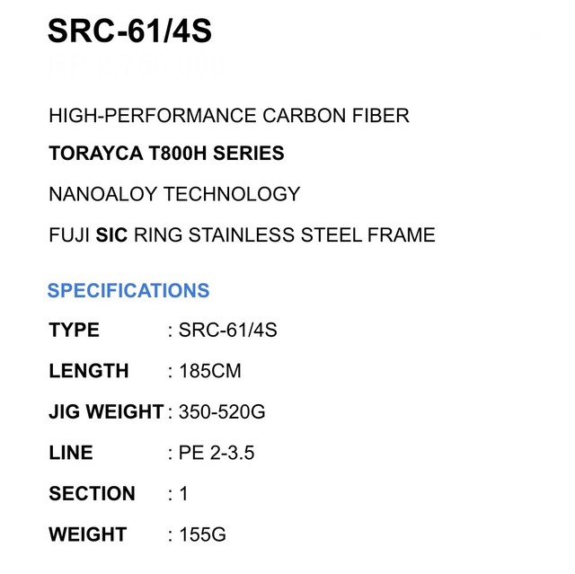 Canne Tridentech Silver Rays Casting 420gr/520gr/620gr/800gr
