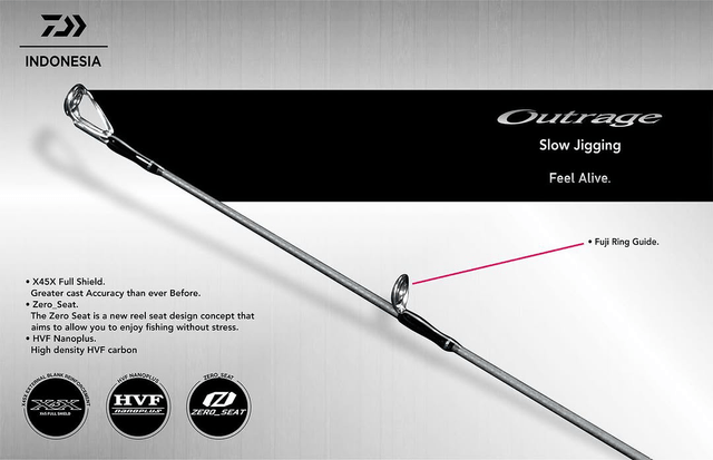 Canne Daiwa OUTRAGE SJ 61-B6 (230-500gr) 1m85