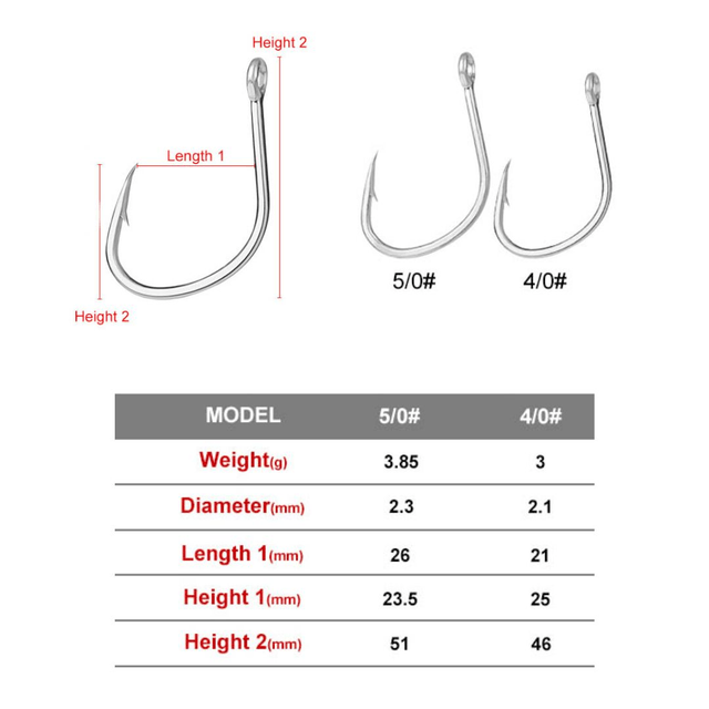 Assist hook SILVER MAGURO x6 et x50pcs tailles 4/0 - 5/5