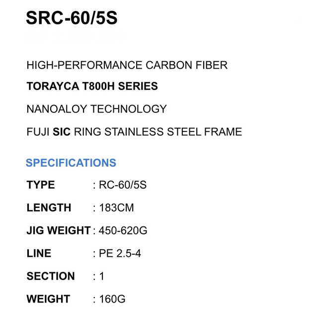 Canne Tridentech Silver Rays Casting 420gr/520gr/620gr/800gr
