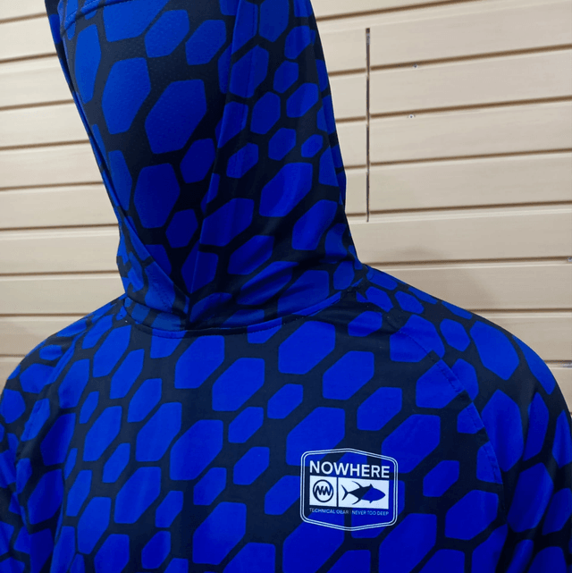 TSHIRT UPF 50+ NOWHERE FISHING BLUE SCALES Longsleeve 