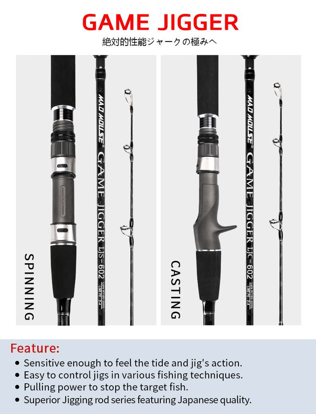 Canne Jig GAME JIGGER 60-200gr 1m80
