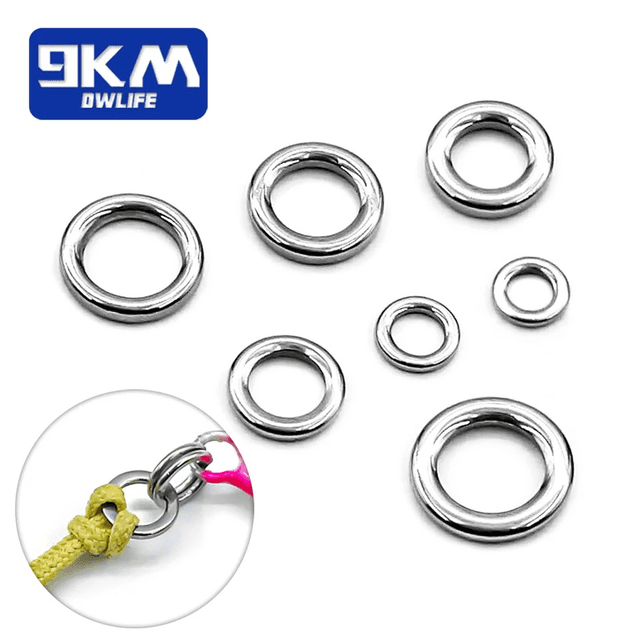 Anneaux soudés x10 pcs 10.5mm Ø inox 400LBS TEST